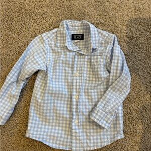 Children's Place Light Blue Gingham Shirt
